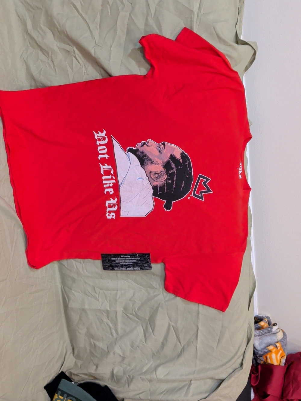Red Graphic Kids T-Shirt - Not Like Us Design